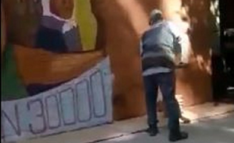 Tapan un mural por los desaparecidos en el centro a horas del día de la Memoria Tapan un mural por los desaparecidos en el centro a horas del día de la Memoria | El Destape