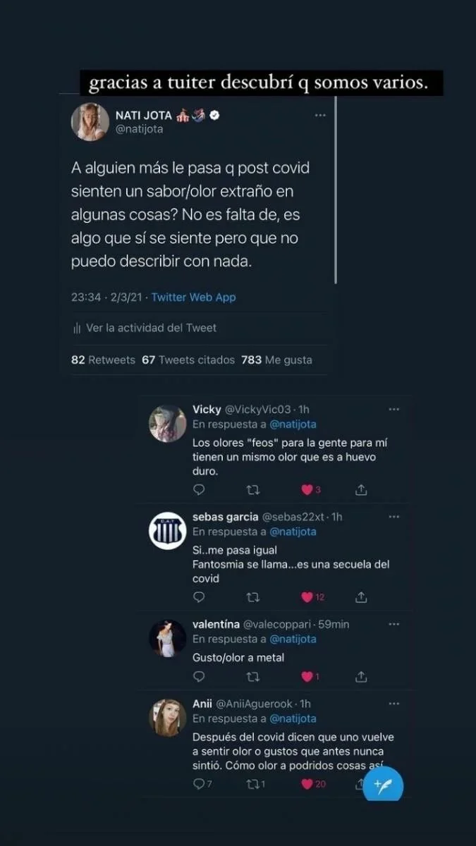 Nati Jota Twitter coronavirus