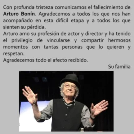 Murió Arturo Bonín