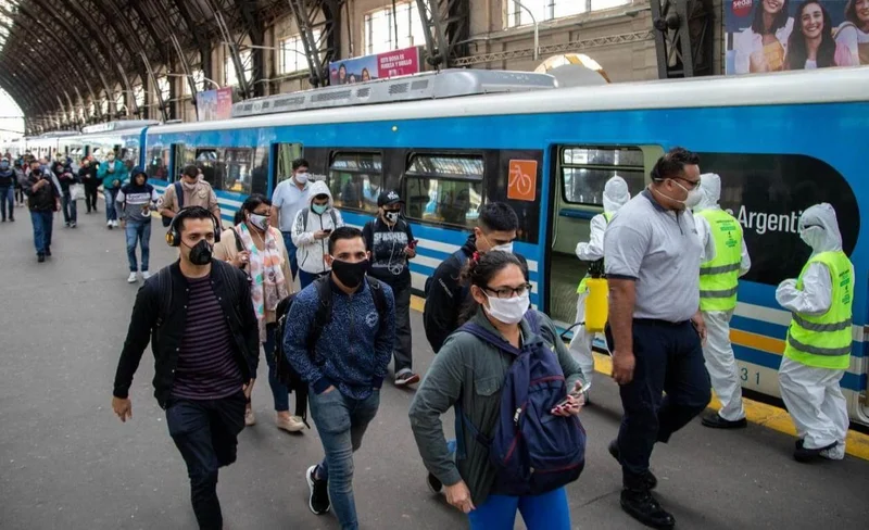 Trenes en tiempos de coronavirus, Argentina
