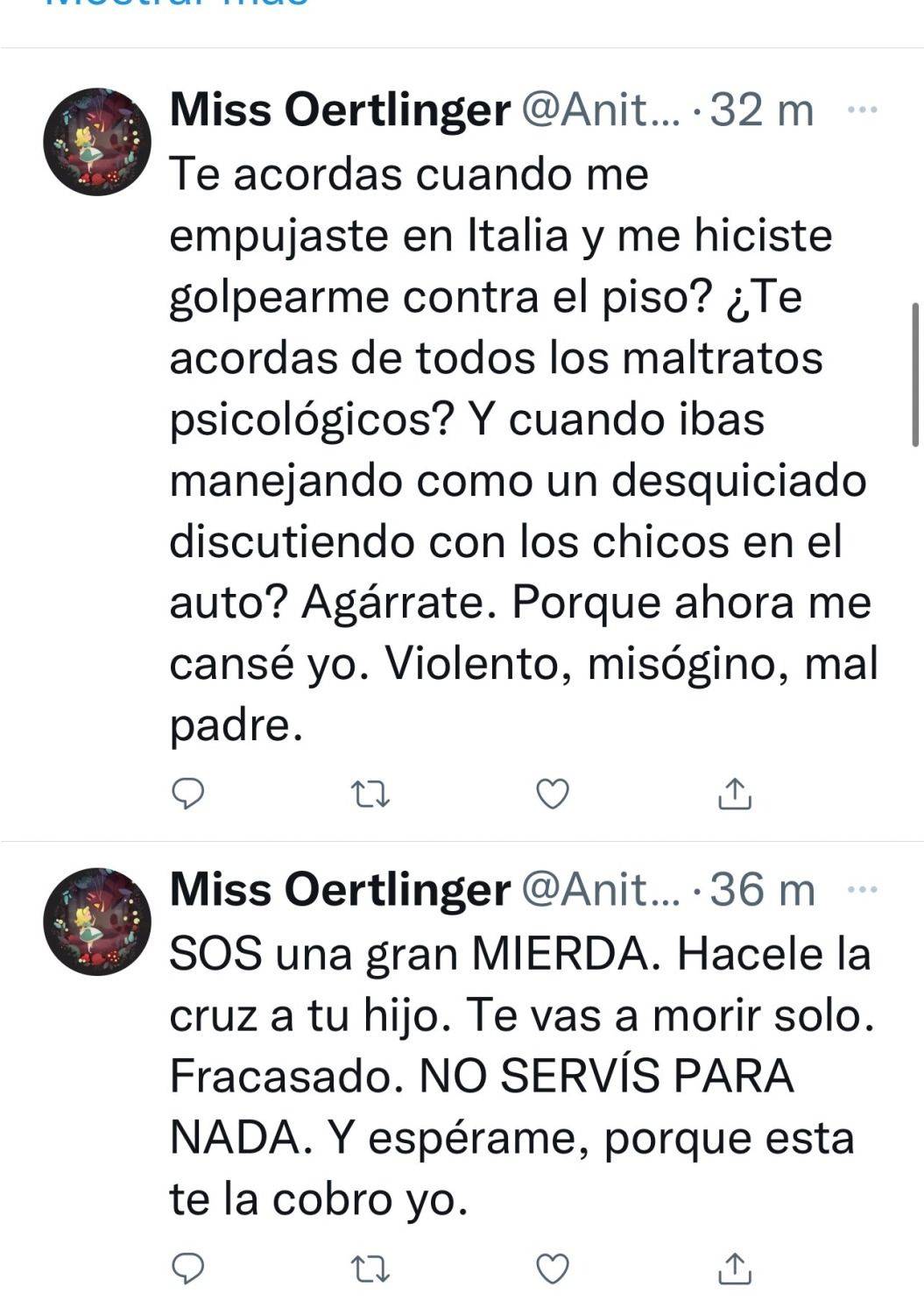 Los tweets de la expareja de Daniel Osvaldo
