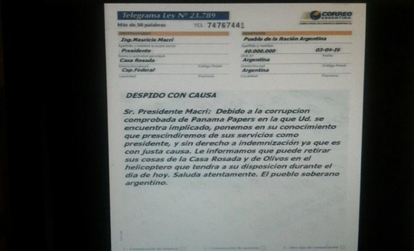 La carta documento a Macri que es furor en las redes