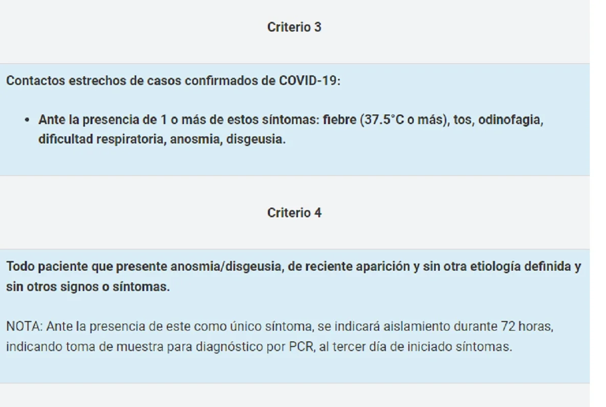 El Ministerio de Salud amplió la definición de caso sospechoso de coronavirus: cómo quedó ahora