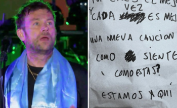 El machete de Damon para hablar con el público argentino: "Tú eres el mejor" | Quilmes rock
