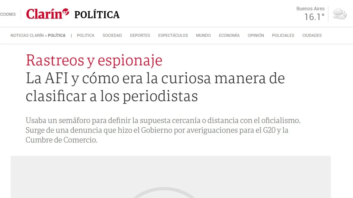 [¿ENCUBRIDORES?] La insólita nota de Clarín sobre el espionaje a más de 400 periodistas