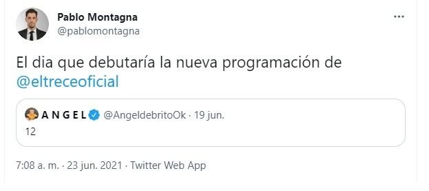 Mensaje de Pablo Montagna y Ángel de Brito por Mariana Fabbiani