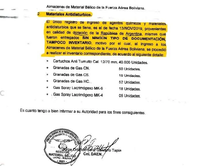 Encontraron 40.000 balas que Macri mandó en apoyo al Golpe contra Evo Morales