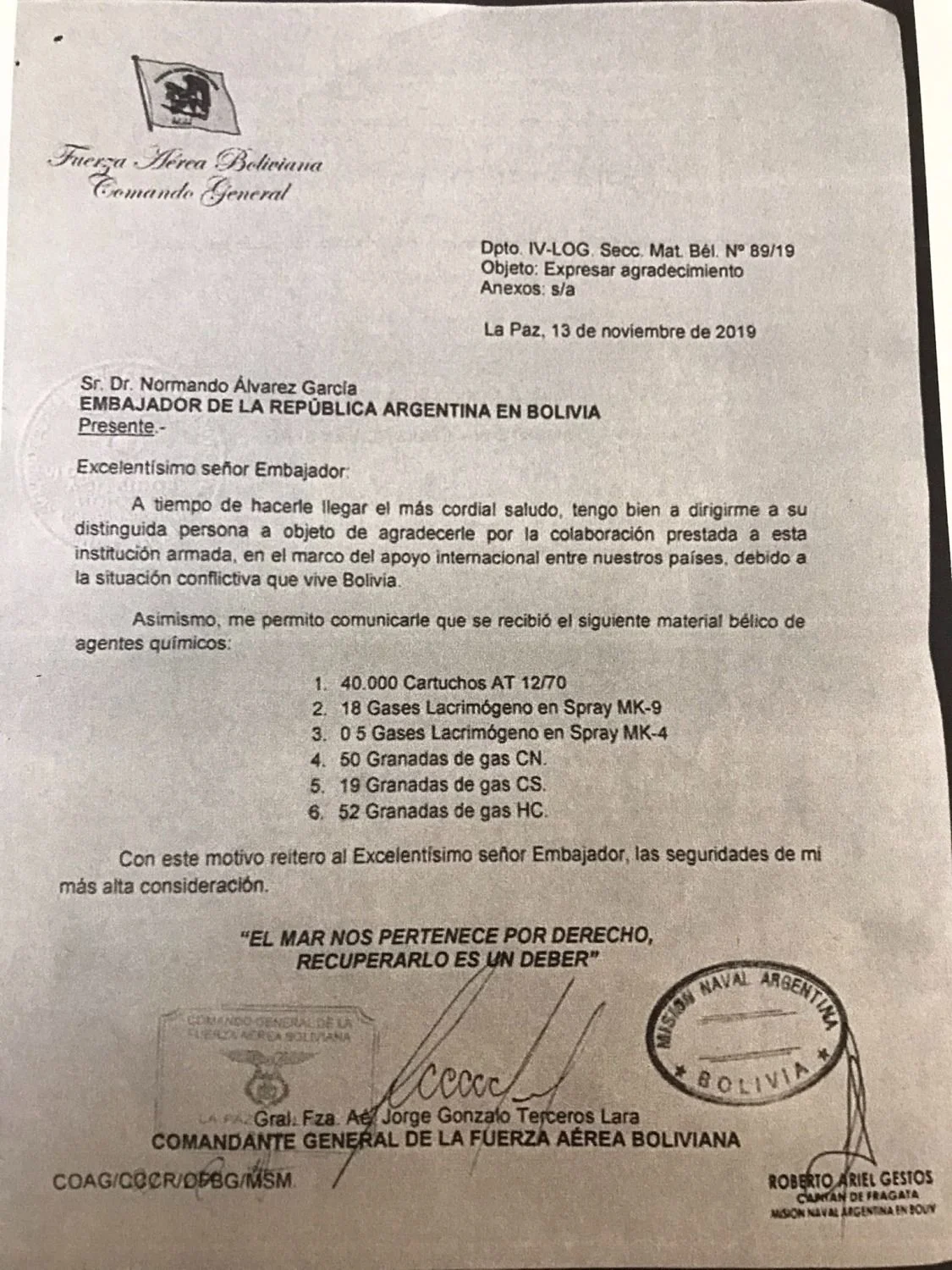 Encontraron 40.000 balas que Macri mandó en apoyo al Golpe contra Evo Morales