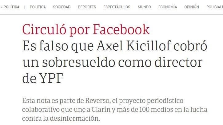 Clarín desmintió una "fake news" que ellos mismos crearon Clarín desmintió una "fake news" que ellos mismos crearon | El Destape