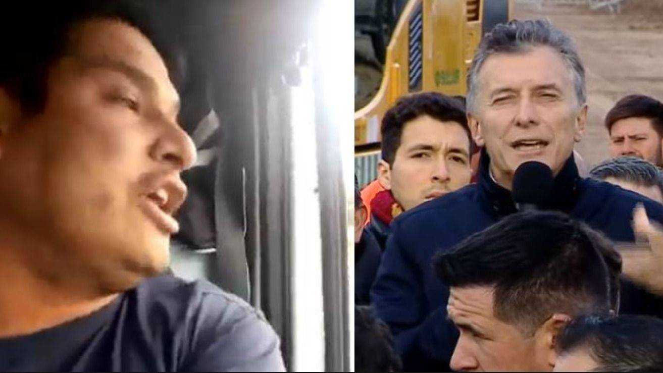 El video del camionero que escrachó a Macri en pleno acto oficial: El video del camionero que escrachó a Macri en pleno acto oficial: | El Destape