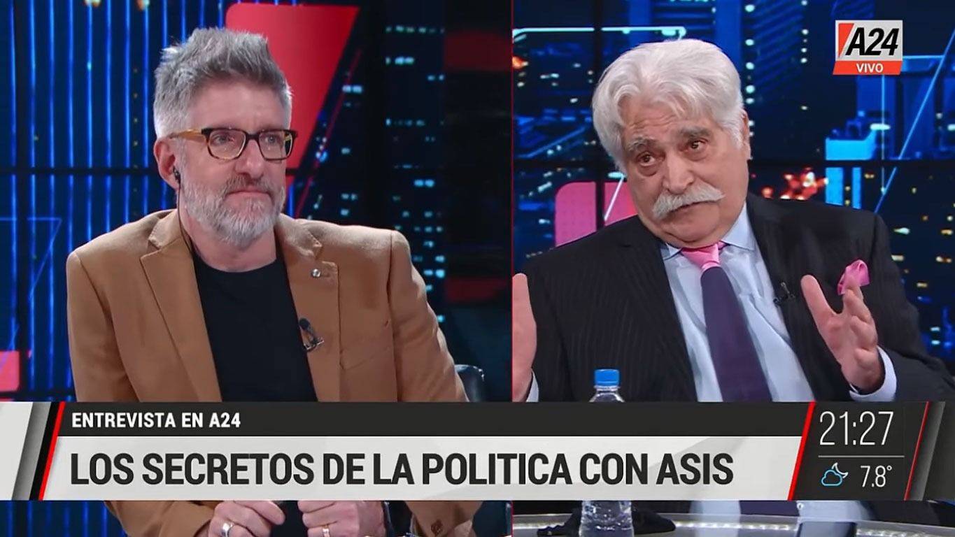 Luis Novaresio y Jorge Asís en A24