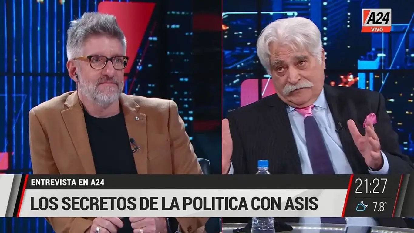 Luis Novaresio y Jorge Asís en A24