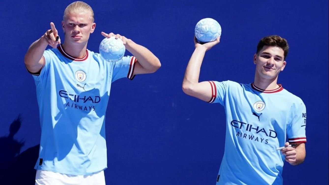Julián Álvarez, Erling Haaland, Manchester City, mercado de pases, fútbol, deportes