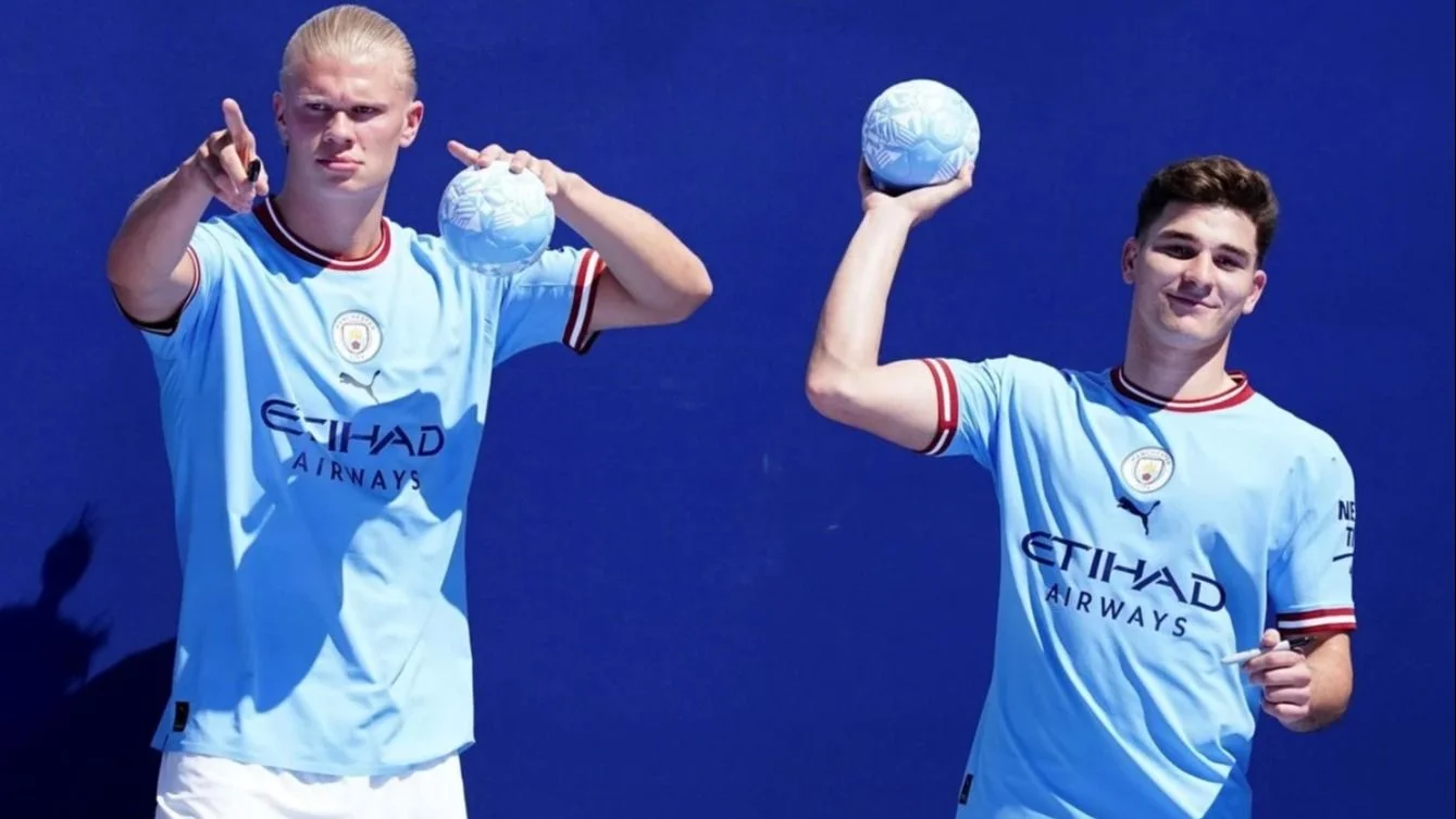 Julián Álvarez, Erling Haaland, Manchester City, mercado de pases, fútbol, deportes