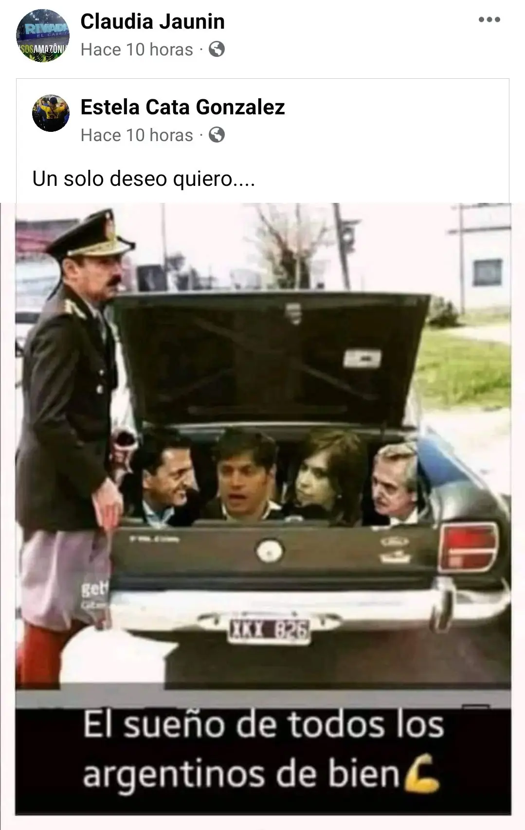 La imagen que compartió Claudia Jaunin en redes sociales.
