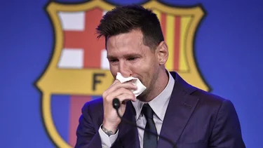 El desconsolado llanto de Messi tras su salida de Barcelona