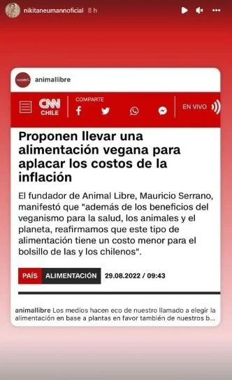Nicole Neumann habló sobre la inflación. La receta de Nicole Neumann contra la inflación. Redes sociales. Instagram
