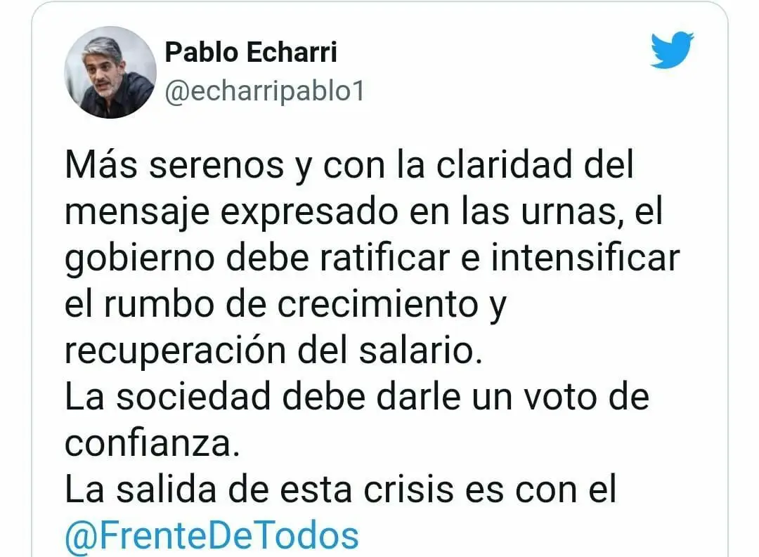 El desafío de Pablo Echarri al Gobierno tras el resultado de las PASO: "Un  voto de confianza" | El Destape