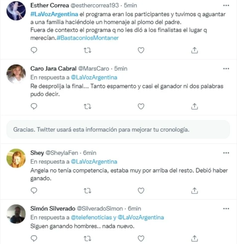 Final de La Voz Argentina por Telefe.