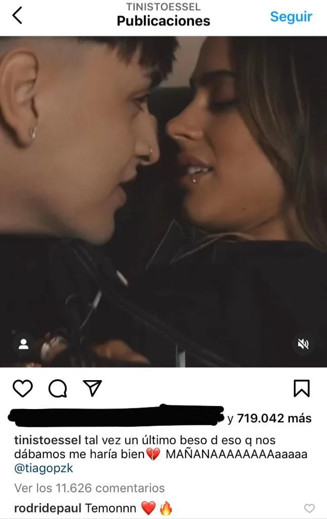 Rodrigo De Paul reacciona al video de Tini Stoessel besando a Tiago PZK