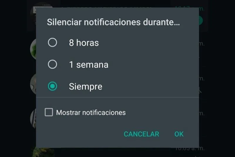 Silenciar para siempre, la nueva función para los grupos de Whatsapp