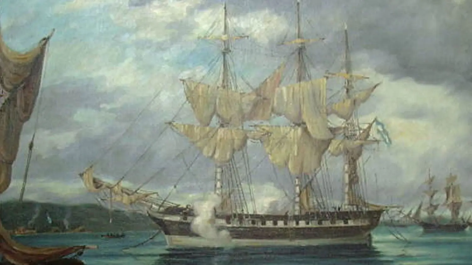 La fragata "Heroína" que comandó David Jewett a las Islas Malvinas