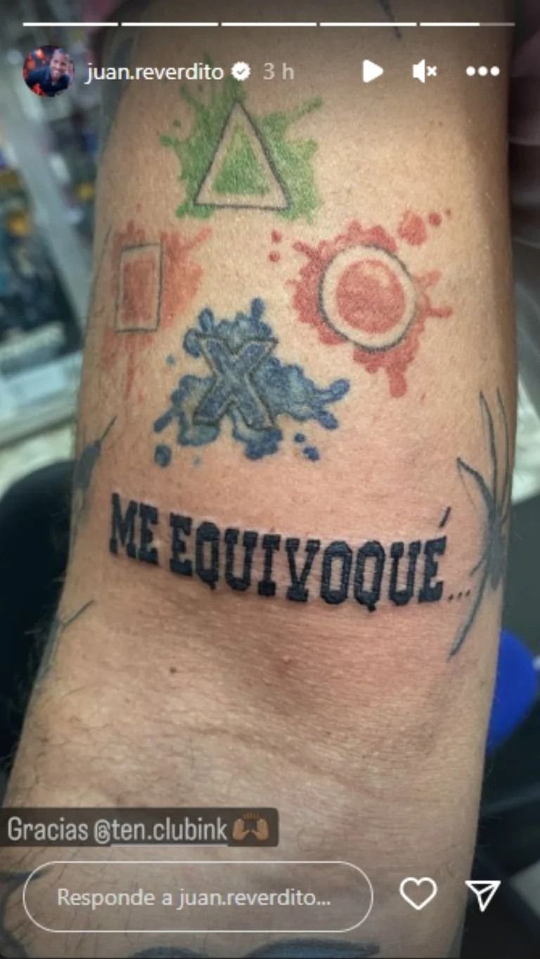 Tatuaje de Juan Reverdito de Gran Hermano