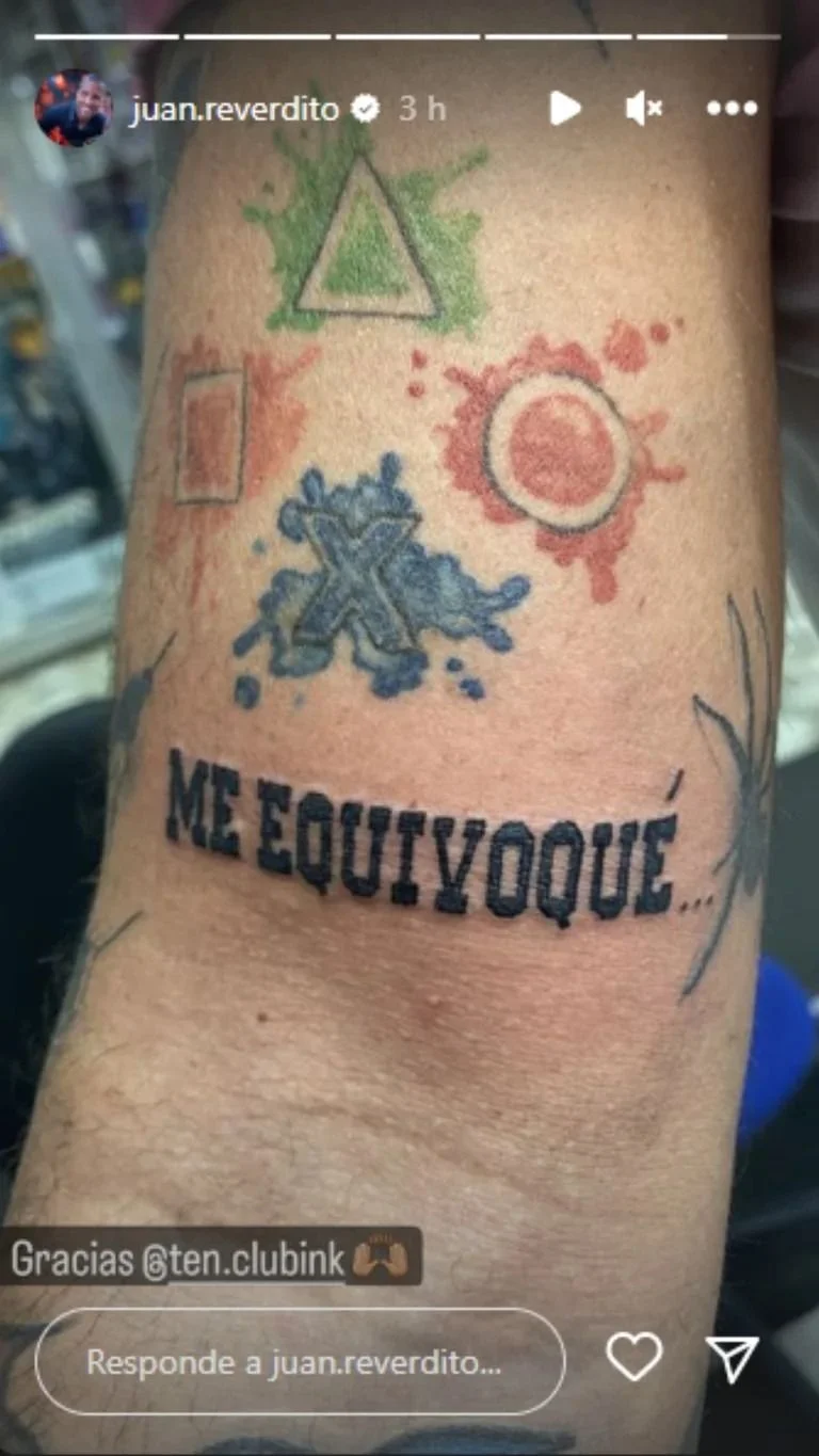 Tatuaje de Juan Reverdito de Gran Hermano