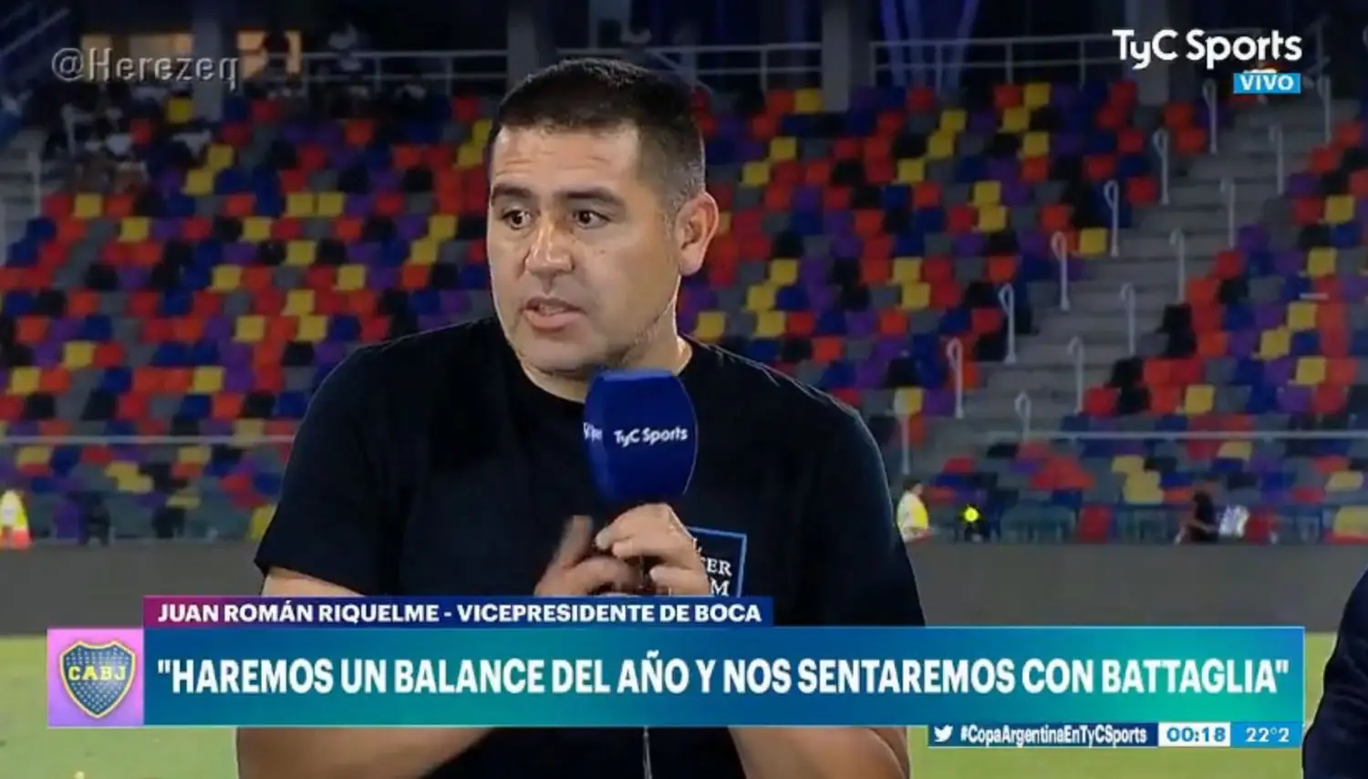 Juan Román Riquelme, en entrevista con TyC Sports tras el título de Boca vs. Talleres en la Copa Argentina