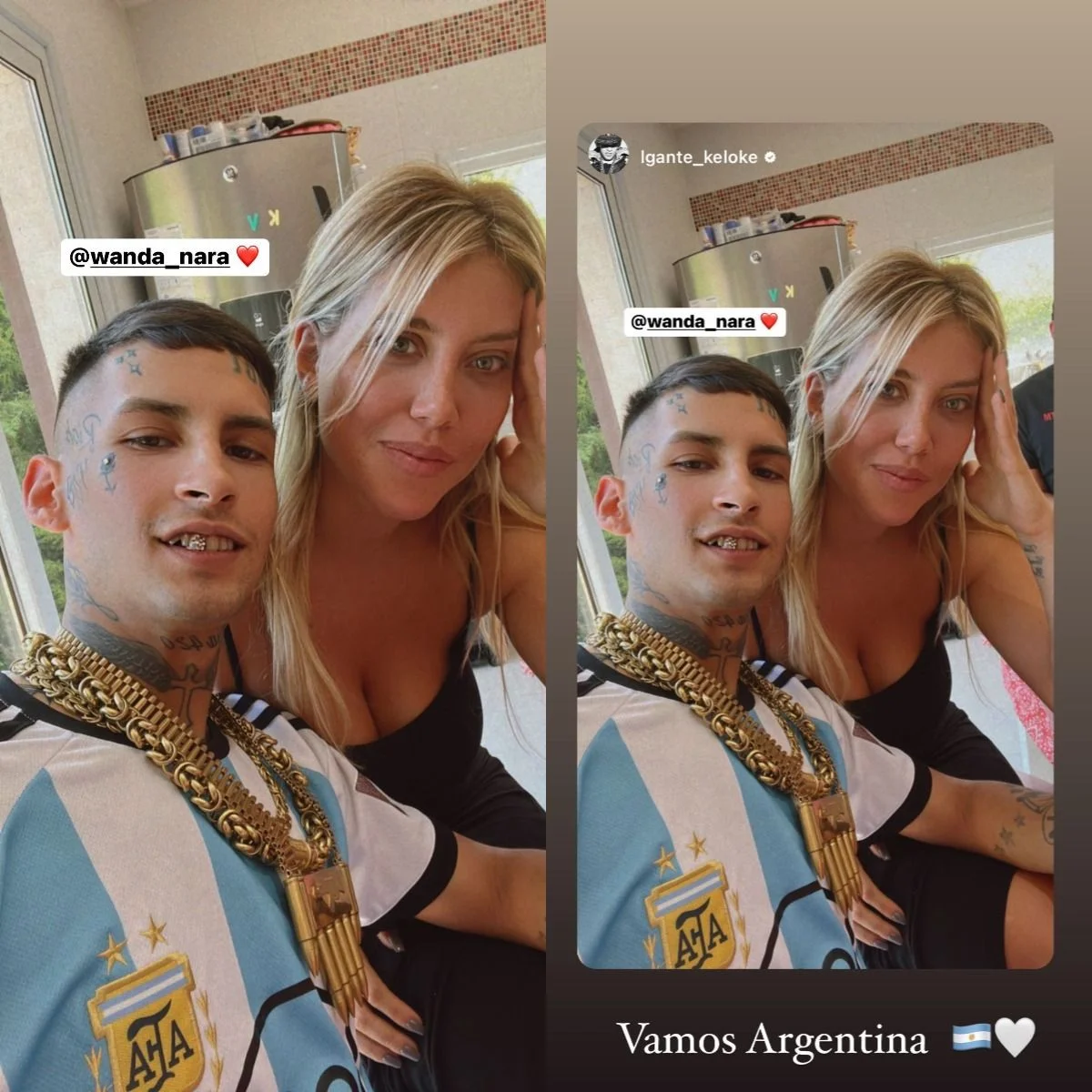 Wanda Nara y L-Gante